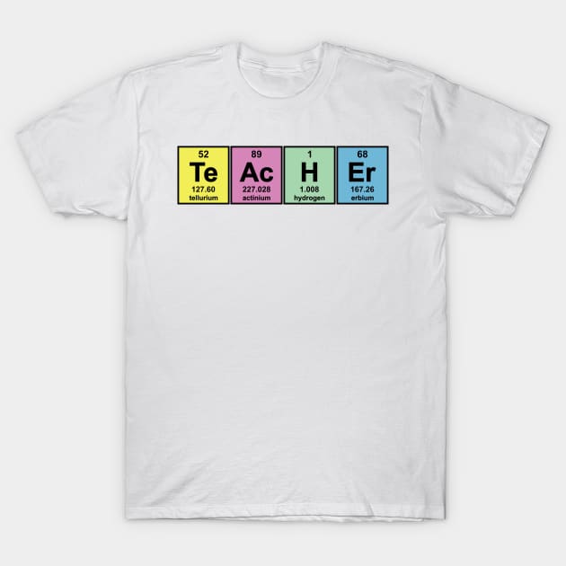 Science Teacher Chemical Elements T-Shirt by ScienceCorner
